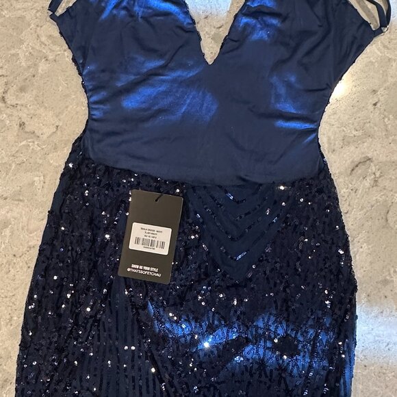 Tesla Navy Sequin Dess-Size 6-Brand New! - Picture 5 of 6